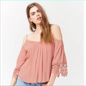 Mauve Open Shoulder Top